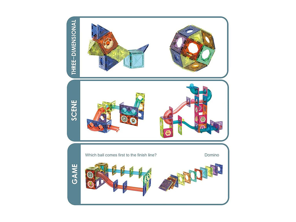 لگو مگنت مغناطیسی دارای مسیر 96 قطعه اسباب بازی