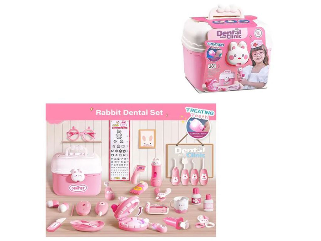 ست دندان پزشکی اسباب بازی 28 قطعه مدل خرگوش