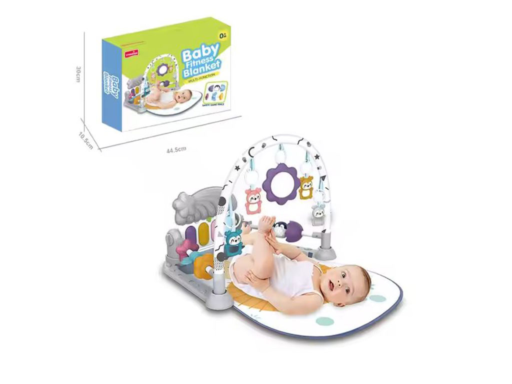 تشک بازی موزیکال نوزادی دارای پیانو طرح شیر baby fitness blanket