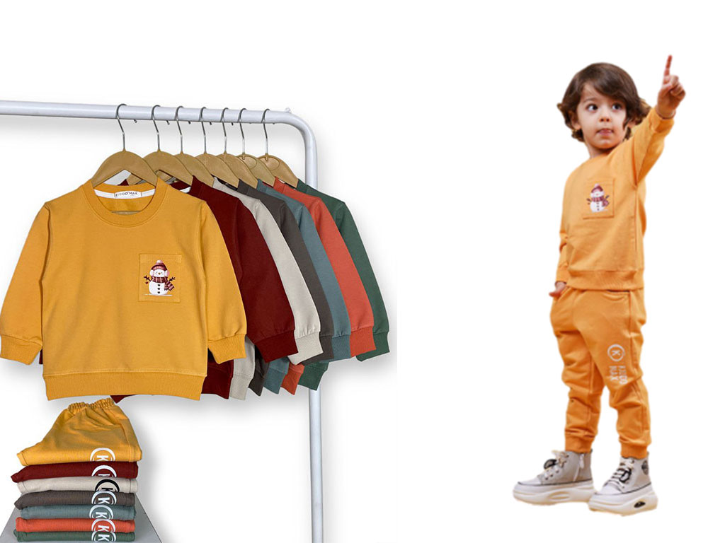 بلوز و شلوار راحتی 3 سال دورس طرح آدم برفی کیدو مکس kido max