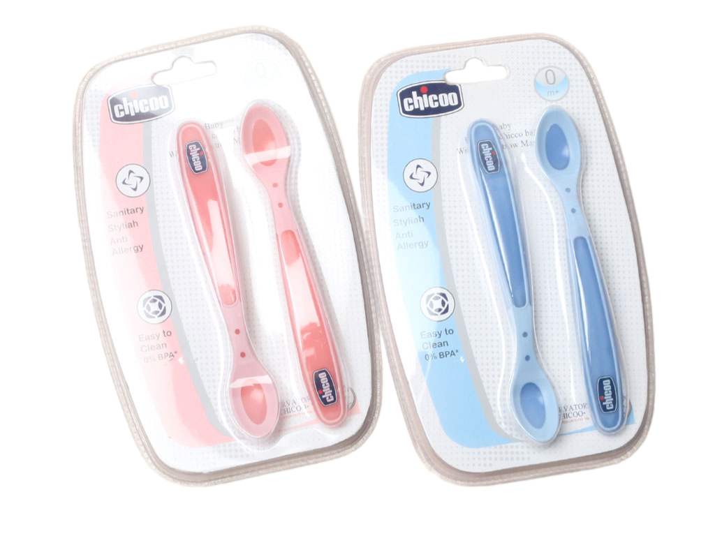 قاشق حرارتی دو عددی نوزادی chicoo