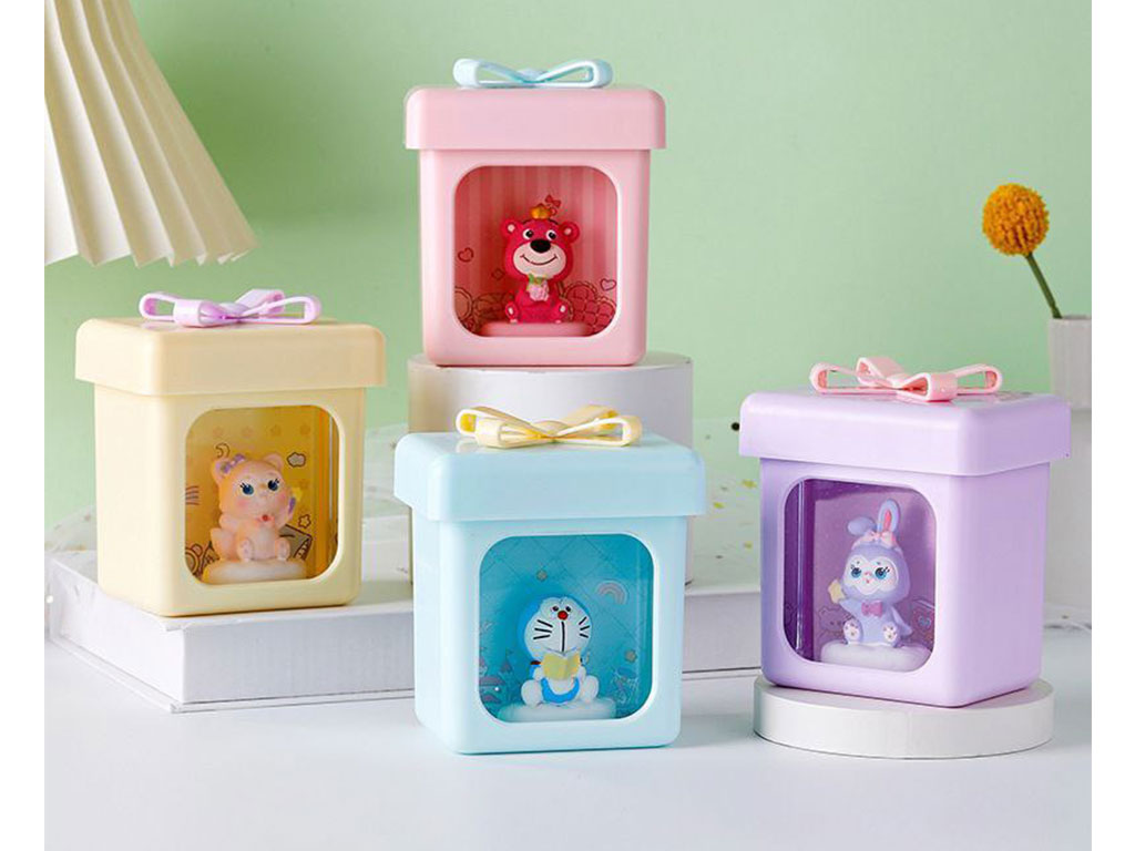 دکوری موزیکال و چراغ دار شارژی طرح حیوانات