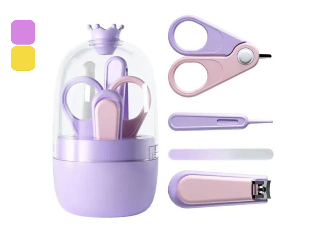 ست ناخن گیر نوزادی کاپ دار تخم مرغی طرح تاج