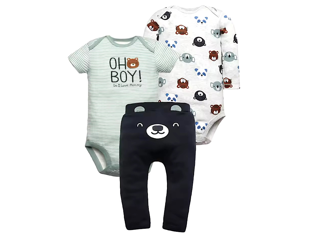 ست سه تکه بادی و شلوار پسرانه نوزادی طرح خرس کارترز Carters