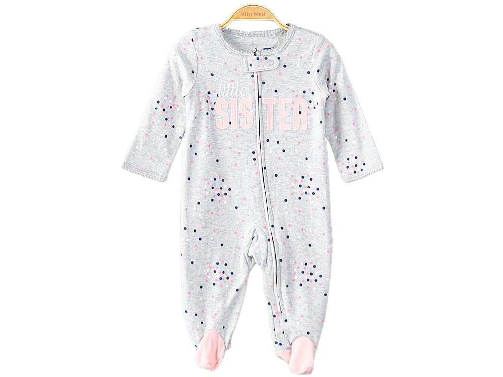 سرهمی جوراب دار نوزادی دخترانه طرح خال خالی کارترز Carters