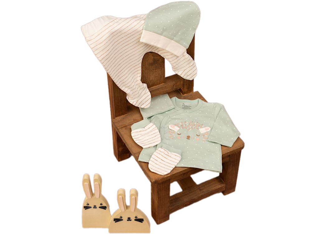 ست بیمارستانی 4 تکه نوزادی طرح خارپشت و راه  دانالو Danaloo