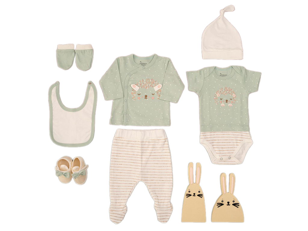 ست بیمارستانی 7 تکه نوزادی طرح خارپشت و راه  دانالو Danaloo