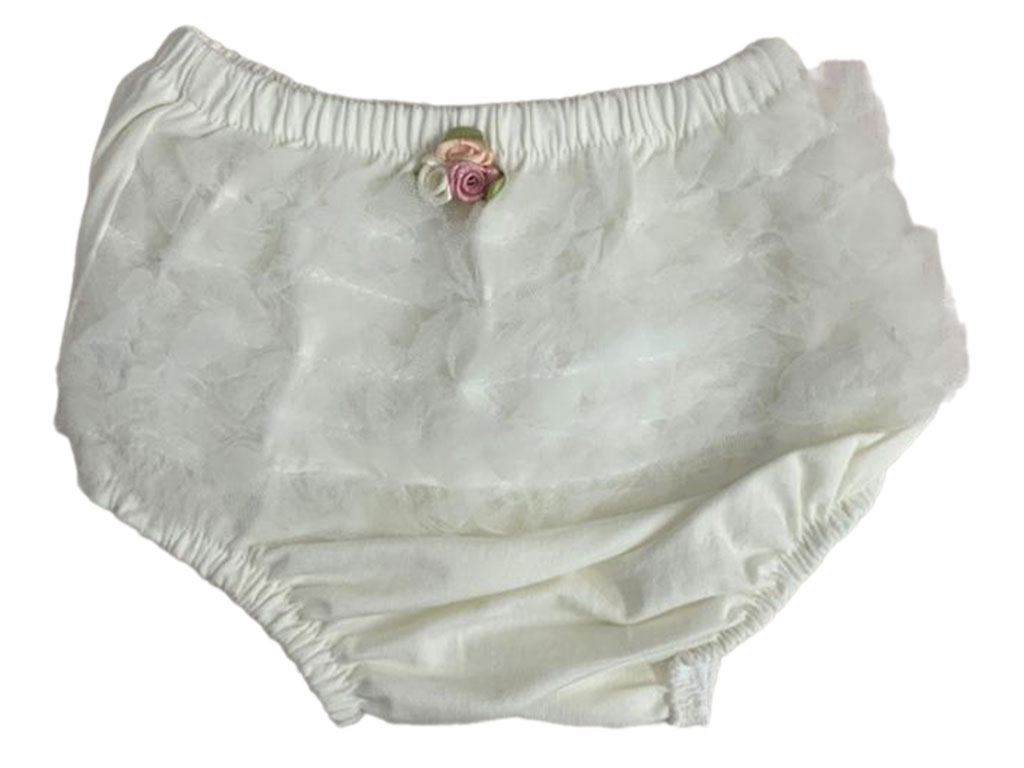 شورت پرنسسی دخترانه شیری رنگ