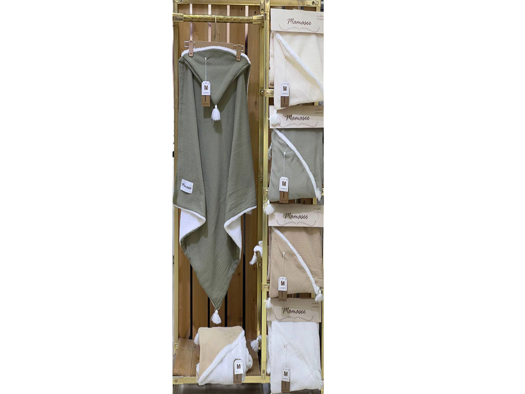 پتو دورپیچ کلاه دار نوازادی ماماسی Mama See