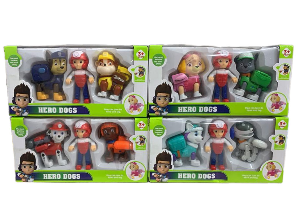 فیگور سه عددی سگ های نگهبان اسباب بازی