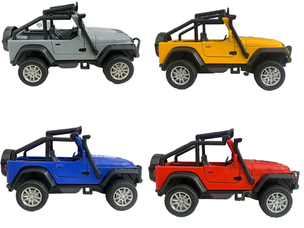 ماشین فلزی عقب کش و موزیکال مدل جیپ اسباب بازی