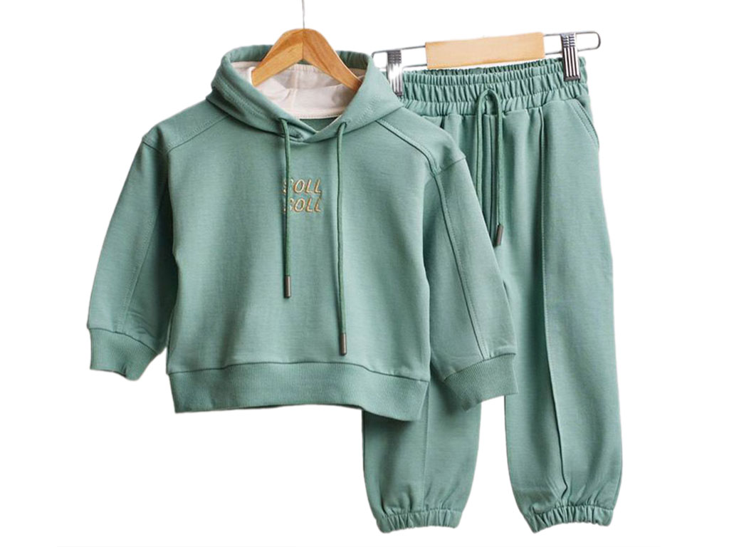 ست هودی و شلوار دورس دو نخ رنگ صدری روشن soll soll بشیر Bashir