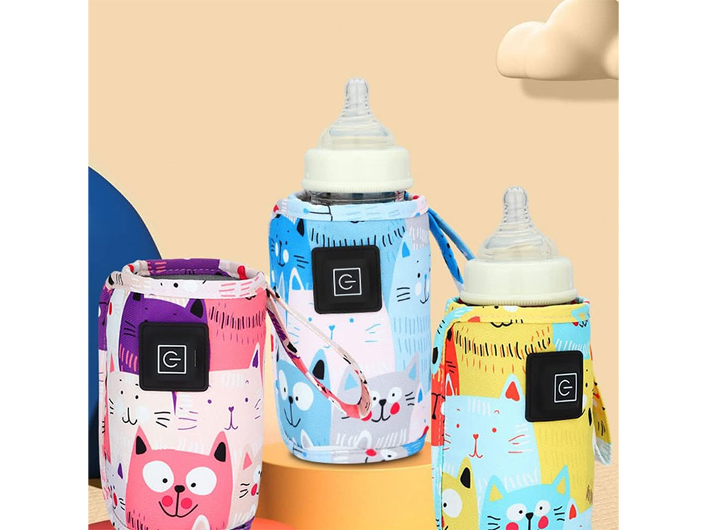 کاور شیر گرم کن پرتابل شیشه شیر نوزاد