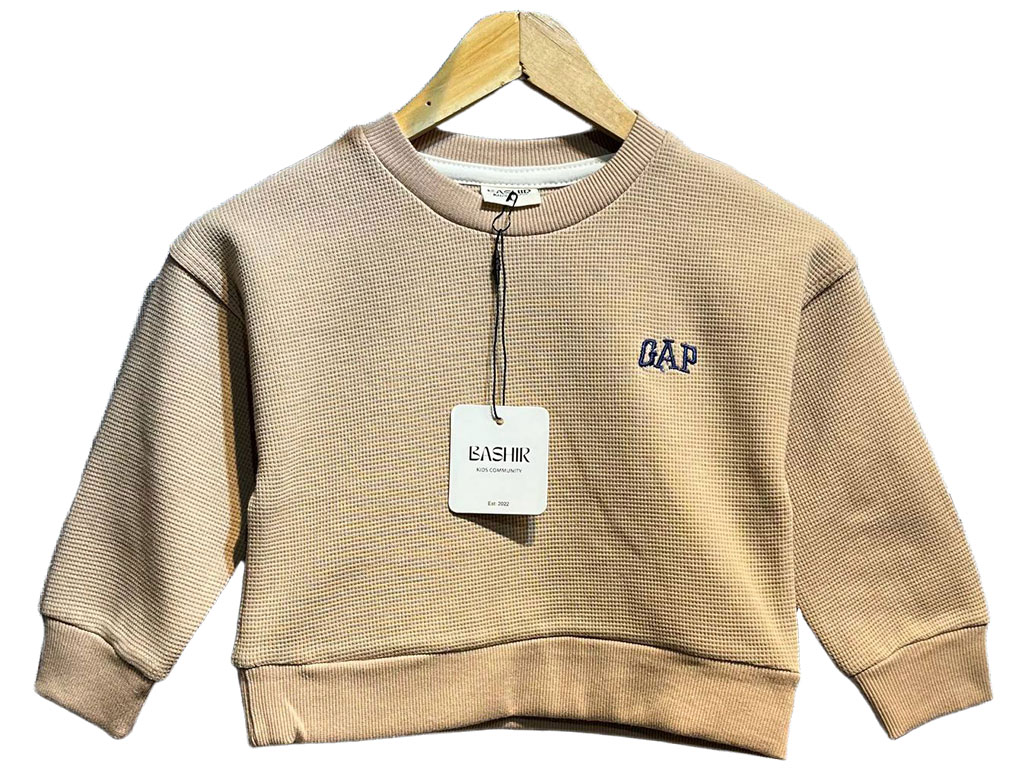 بلوز آستین بلند بیسکویتی نوزادی رنگ کرم بشیر Bashir