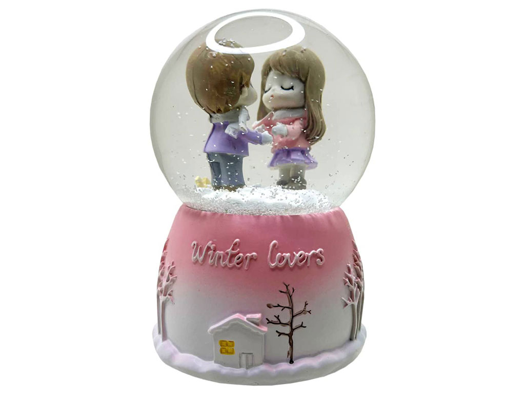 گوی شیشه ای موزیکال و شیشه ای طرح دار (سایز متوسط)