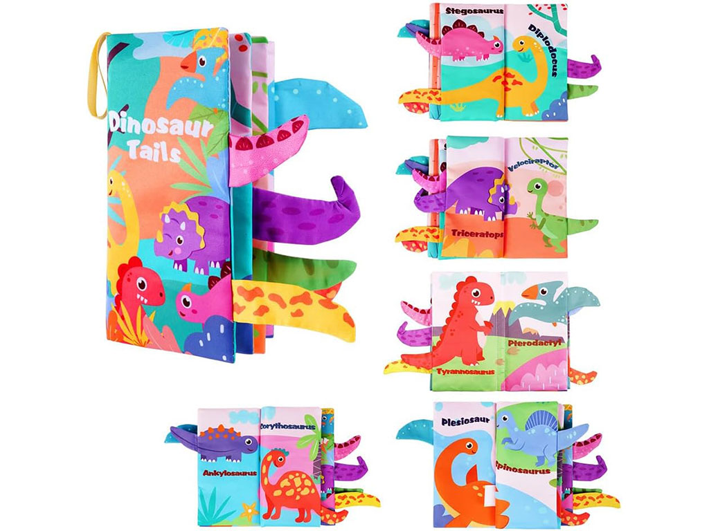 کتاب حمام پارچه ای نوزادی جغجغه ای طرح حیوانات