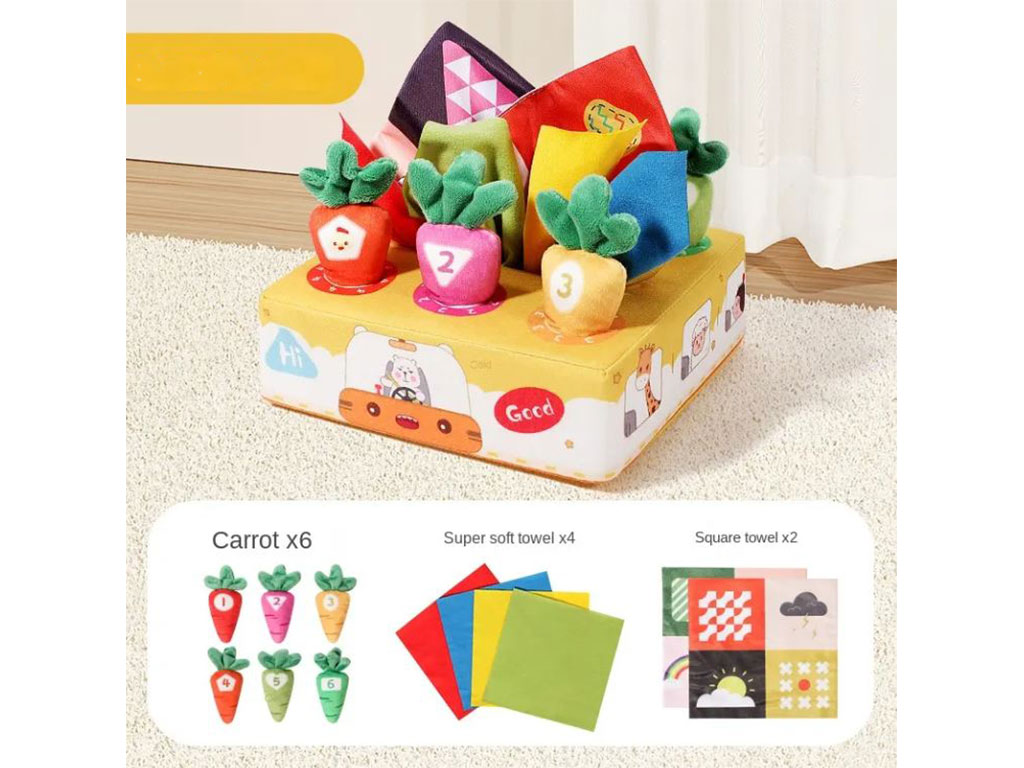 پک دستمال پارچه ای و جای گذاری اسباب بازی