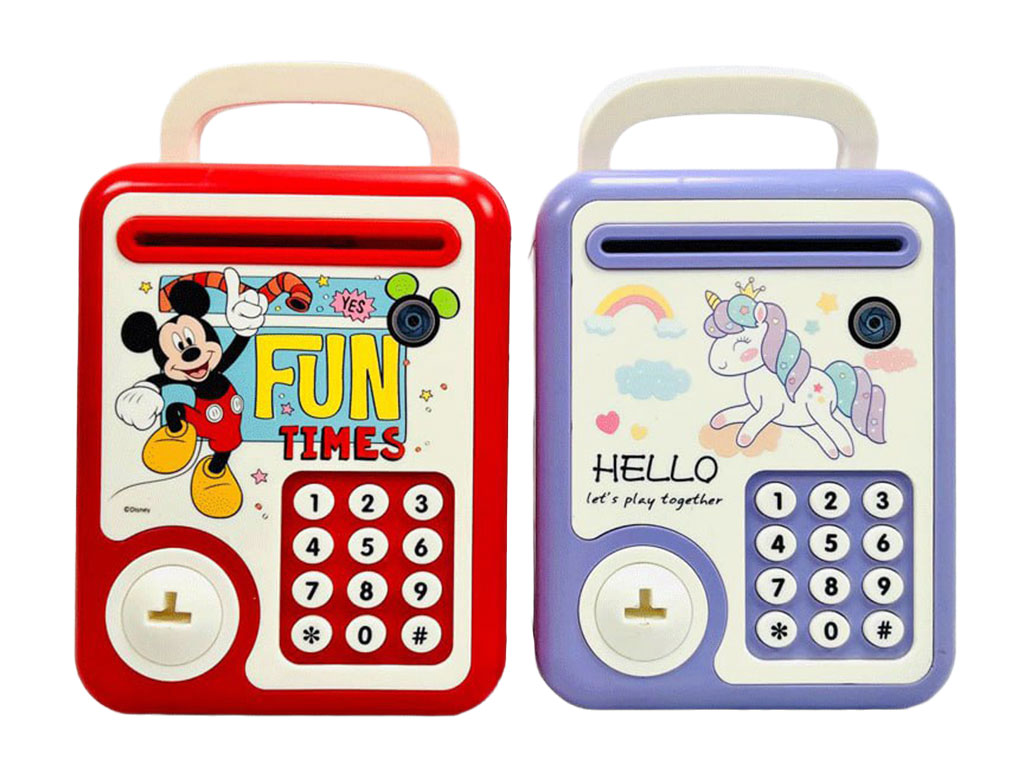 قلک مدل گاو صندوق رمزدار موزیکال اسباب بازی طرح شخصیت های کارتونی