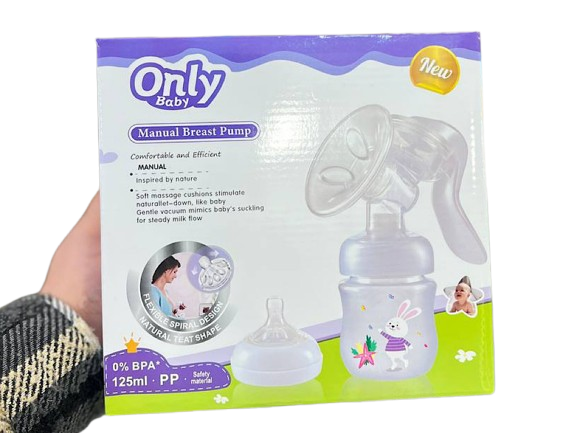 شیردوش دستی به همراه شیشه شیر حجم 125 mil انلی بیبی only baby