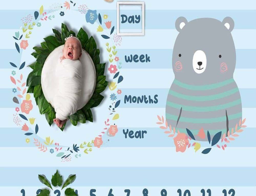 پارچه ماهگرد، زیرانداز تعویض و تشک بازی نوزادی (سه در یک)