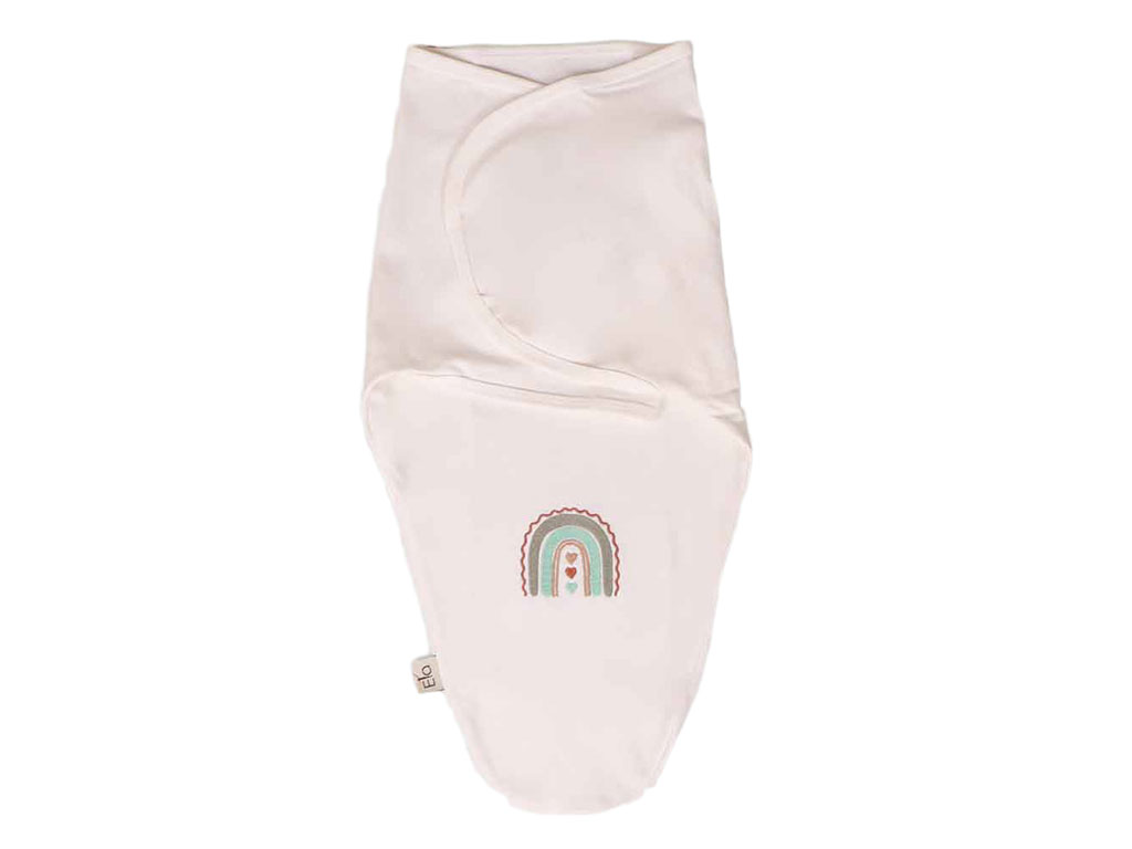 قنداق چسبی پنبه ای رنگین کمان سفید الا ELA