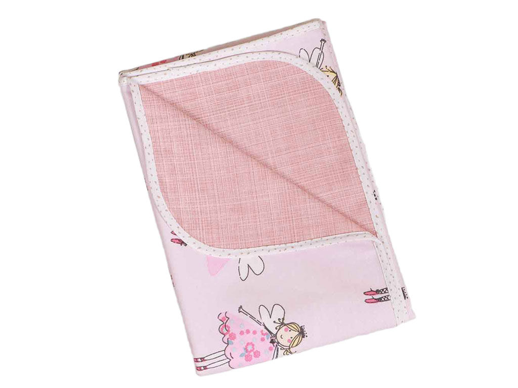 زیرانداز بازی و غذای نوزاد و کودک طرح فرشته صورتی الا ELA