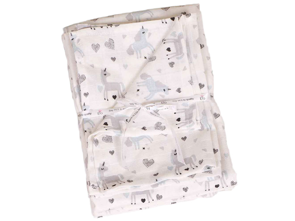 دورپیچ موسلین چهار تکه یونیکورن الا ela