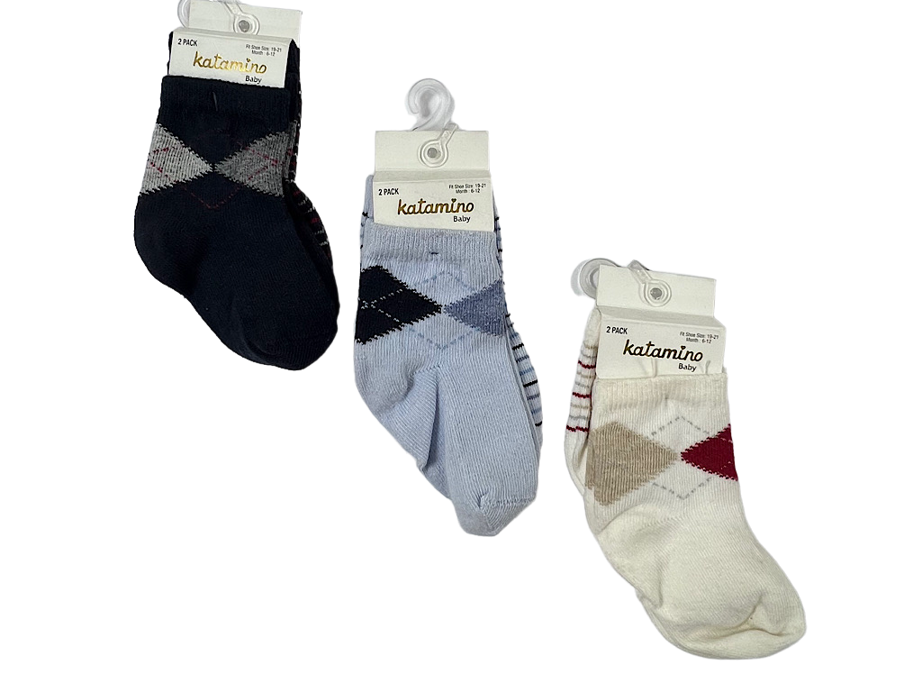 جوراب دو عددی نوزادی پسرانه katamino