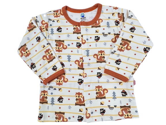 بلوز مانتویی نوزادی طرح سنجاب بی بی سان baby sun