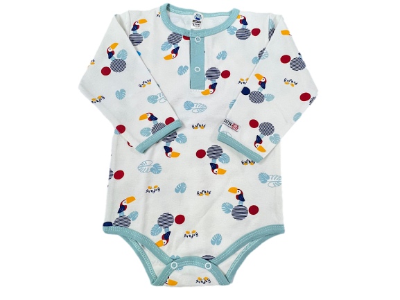 بادی نوزادی طرح طوطی بی بی سان baby sun