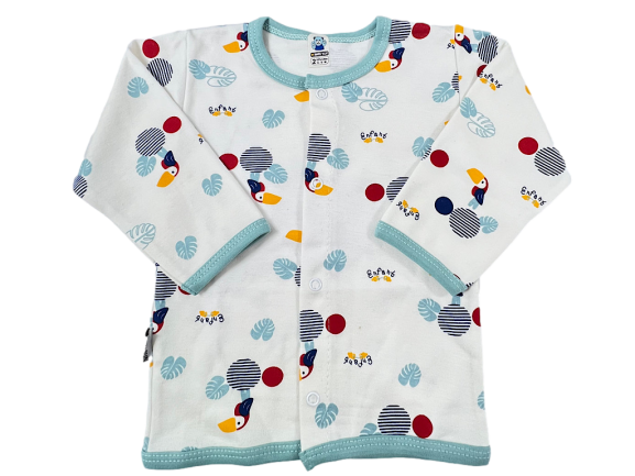 بلوز مانتویی نوزادی طرح طوطی بی بی سان baby sun