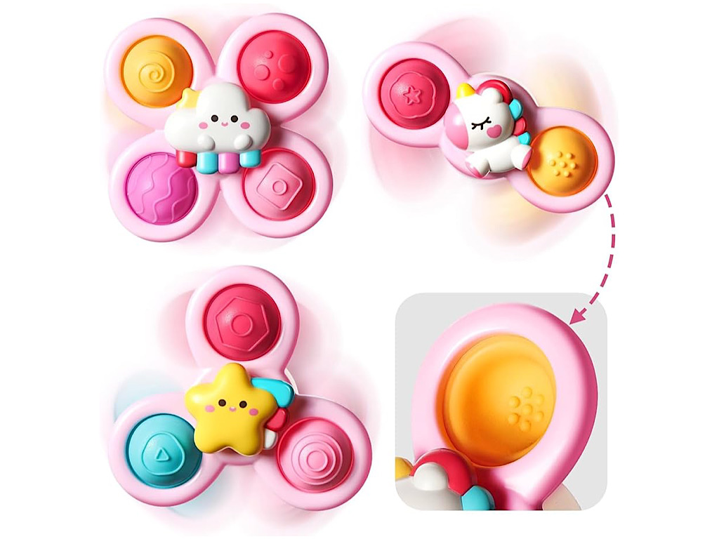 اسپینر جغجغه ای چسبان و پاپیت دار یونیکورن  3 عددی اسباب بازی