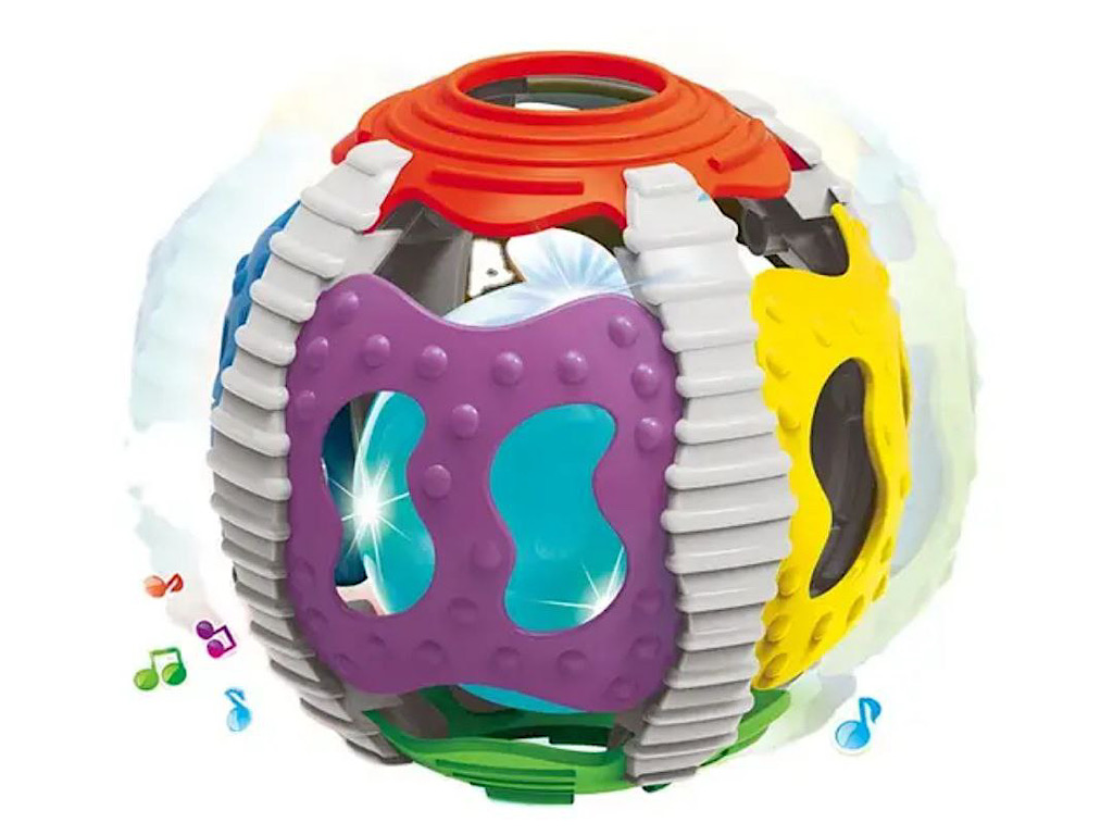 جغجغه توپی چراغدار و موزیکال منعطف  نوزادی