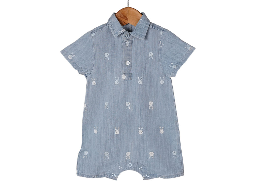 رامپرجین نوزادی رنگ آبی طرح خرگوش پاپو papo