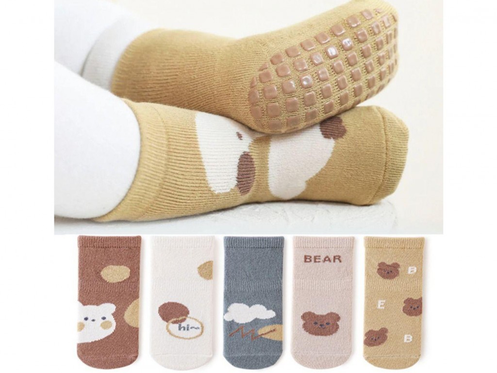 جوراب استپ دار و ساق دار نوزادی  DEFNEH