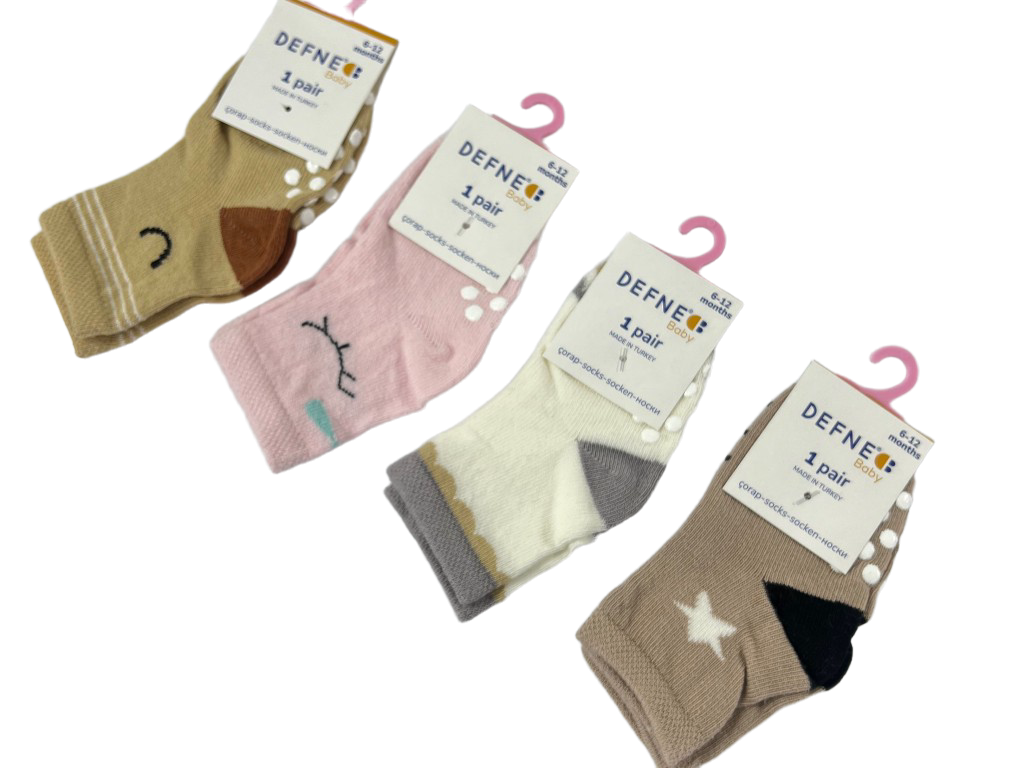 جوراب استپ دار و ساق دار نوزادی  DEFNEH