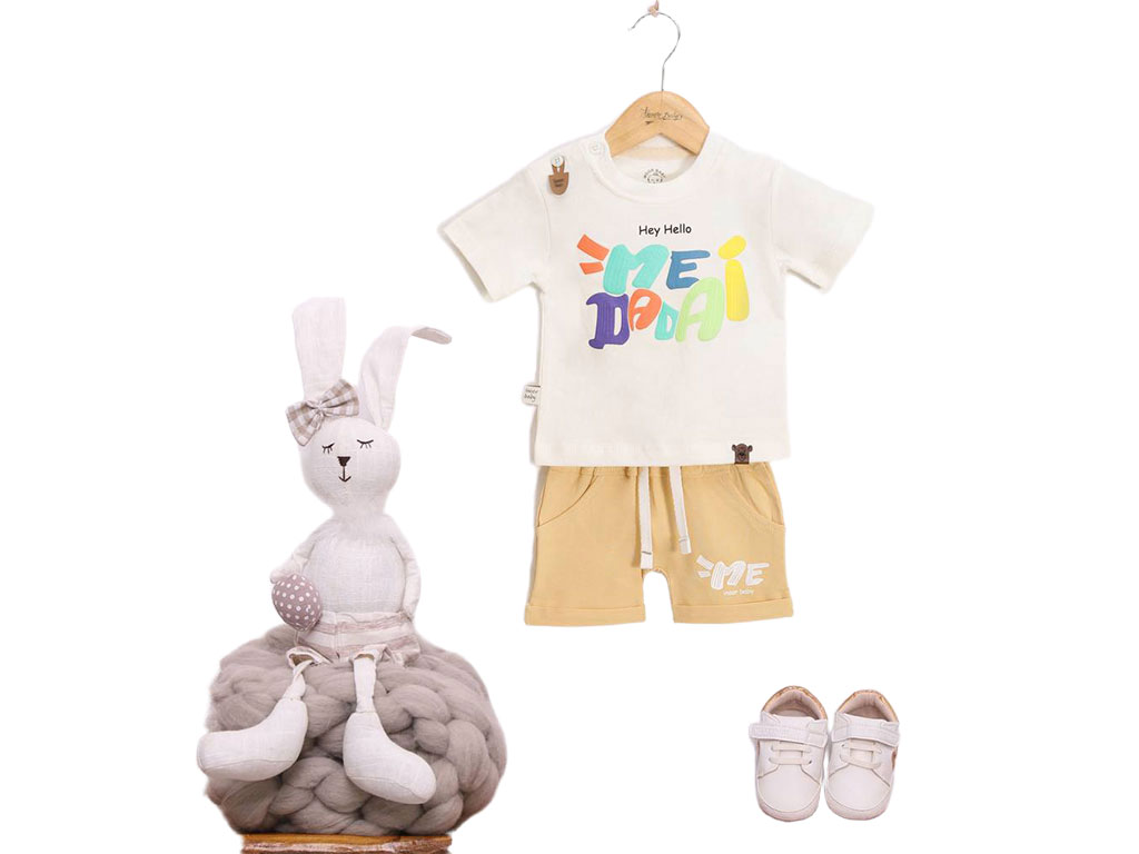 تیشرت و شلوارک راحتی طرح me dada آی نور بیبی Inoor baby