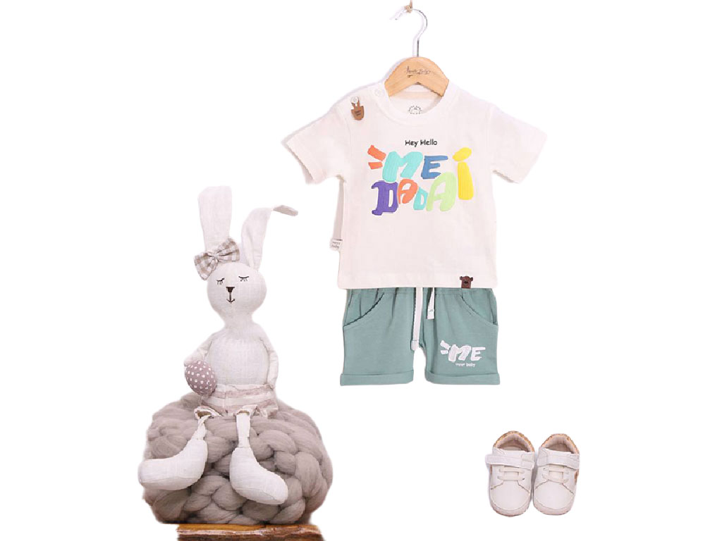 تیشرت و شلوارک راحتی طرح me dada آی نور بیبی Inoor baby