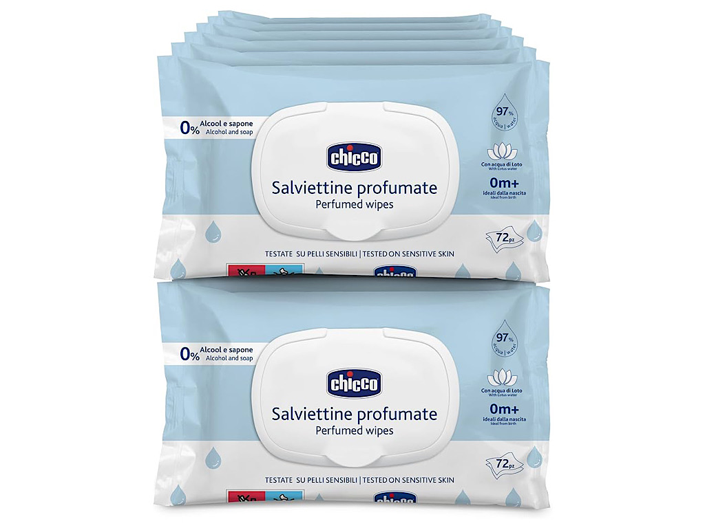دستمال مرطوب معطر  نوزادی72 عددی درب دار چیکو chicco