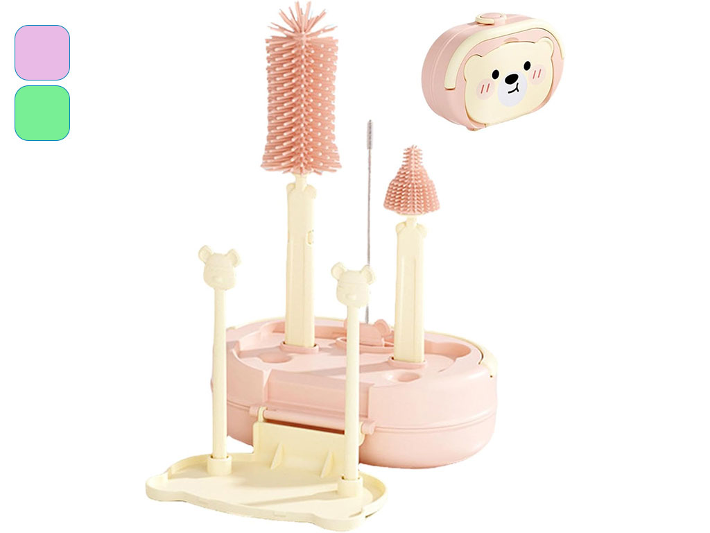 آبچکان و شیشه شور قاب دار شیشه شیر و لوازم نوزاد و کودک طرح خرس لپ دار