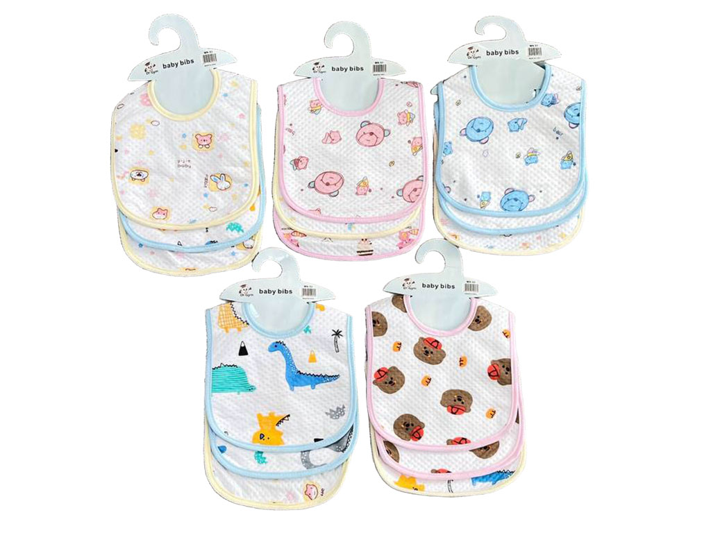 پیشبند نوزادی دکمه ای طرح حیوانات DR GYM