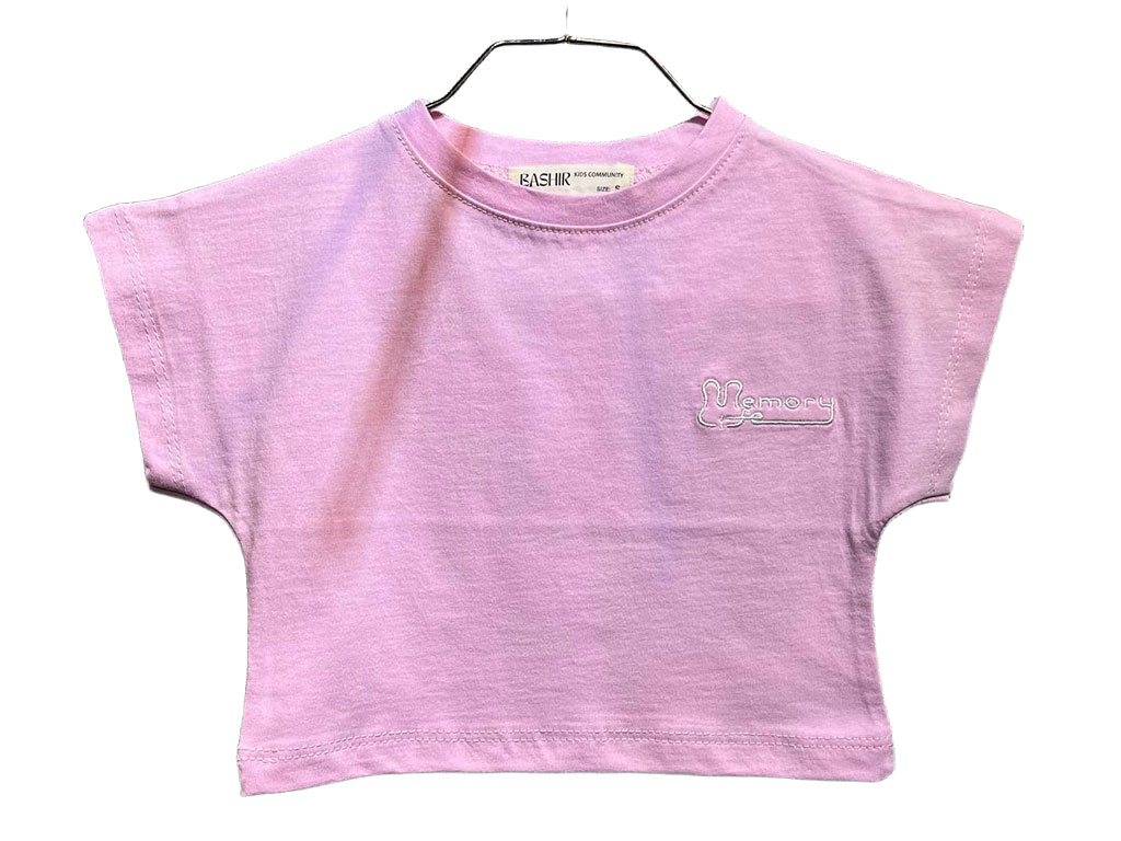 کراپ دخترانه رنگ صورتی طرح memory life بشیر bashir