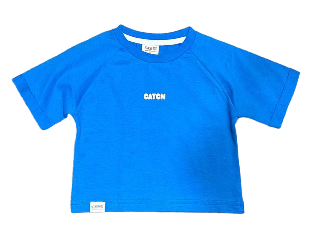 تیشرت نوزاد و کودک رنگ آبی طرح catch بشیرBASHIR