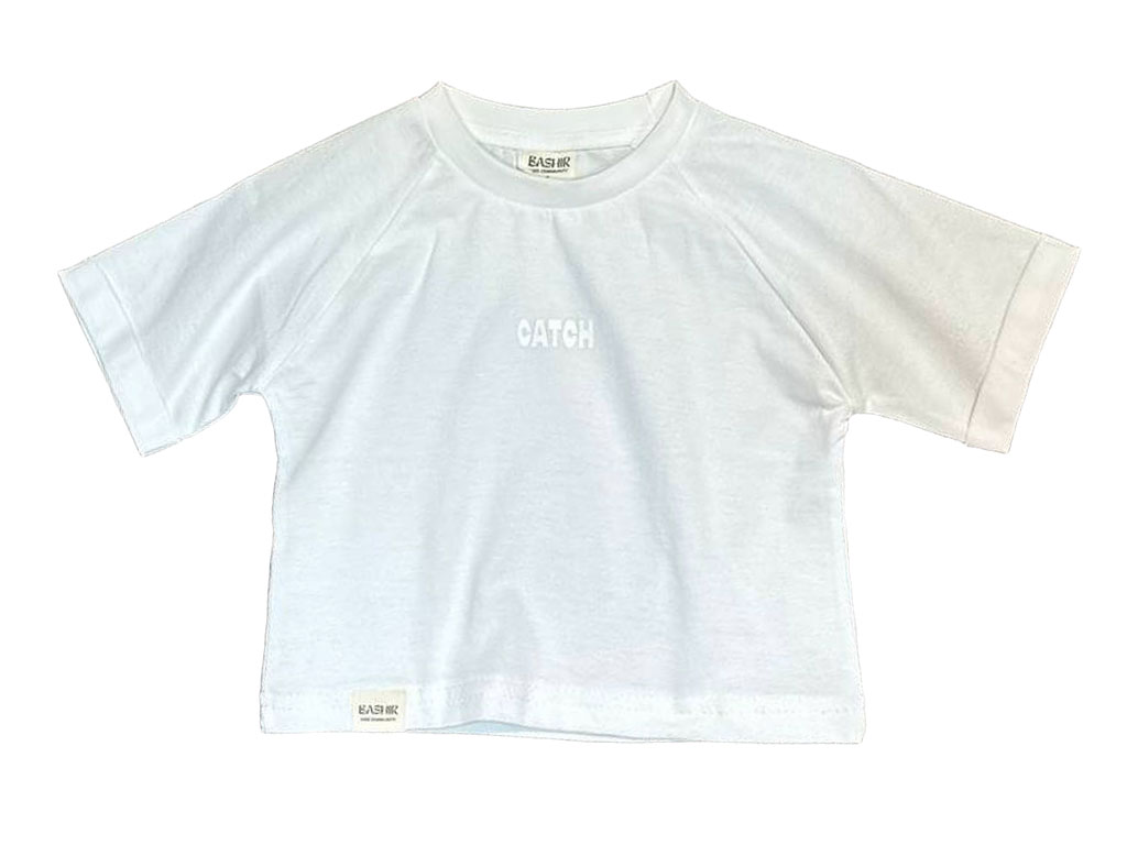 تیشرت نوزاد و کودک رنگ سفید طرح catch بشیرBASHIR