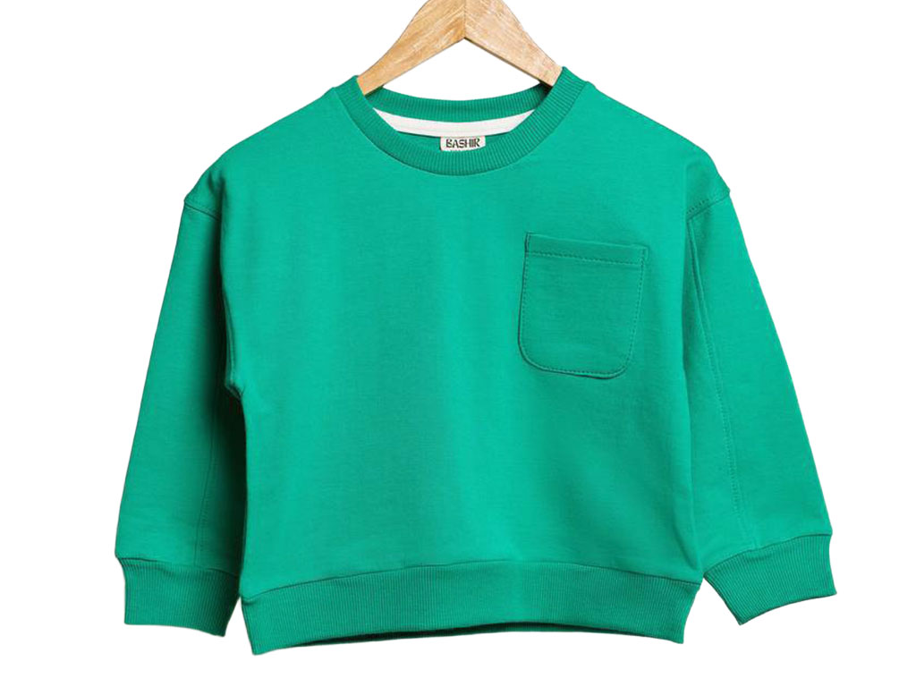 بلوز آستین بلند دورس نوزادی رنگ سبز بشیر Bashir