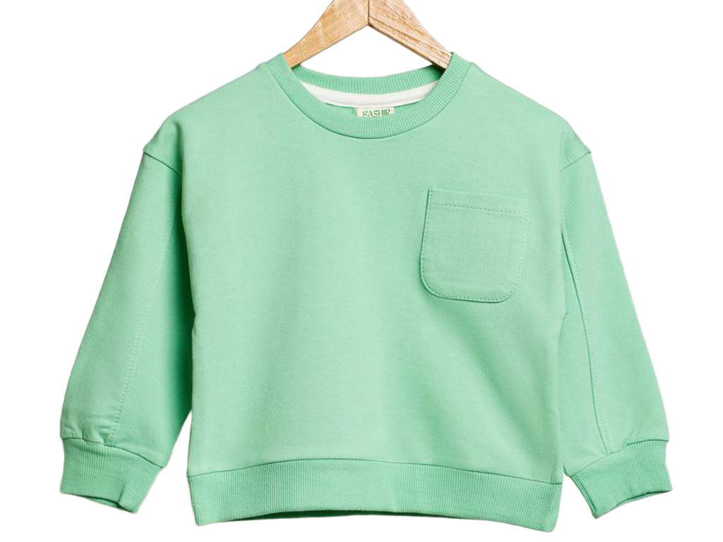 بلوز آستین بلند دورس نوزادی رنگ سبز پاستلی بشیر Bashir