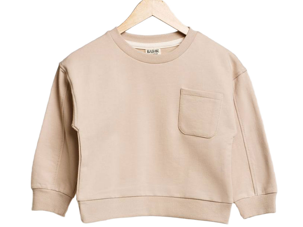 بلوز آستین بلند دورس نوزادی رنگ کرم بشیر Bashir