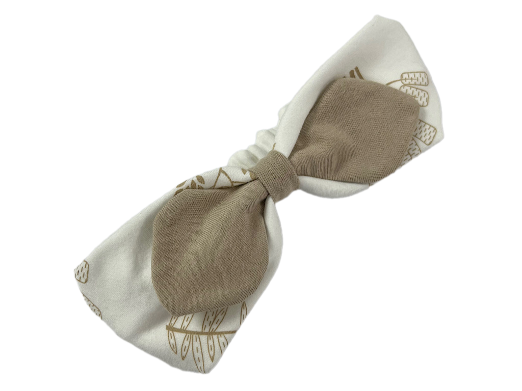 هدبند نوزادی شیری  طرح شاخه شابن Shabenbaby