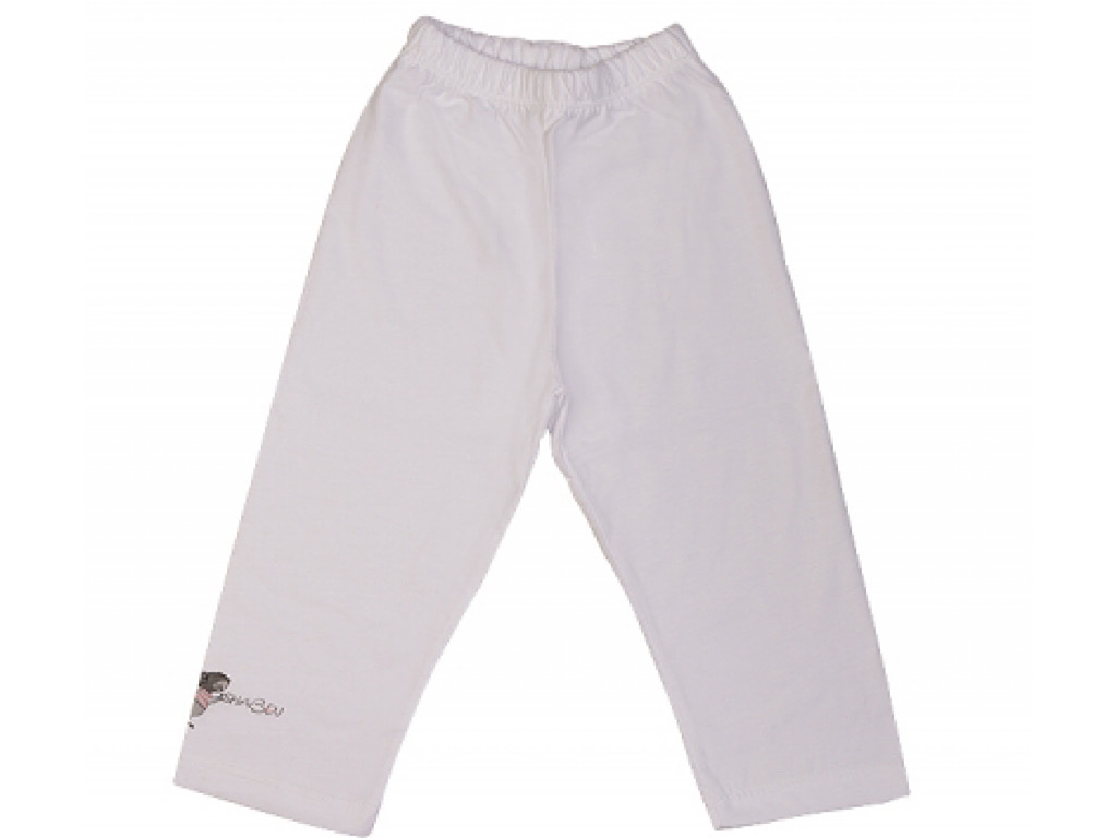 شلوار نوزادی سفید طرح ملودی شابن Shabenbaby