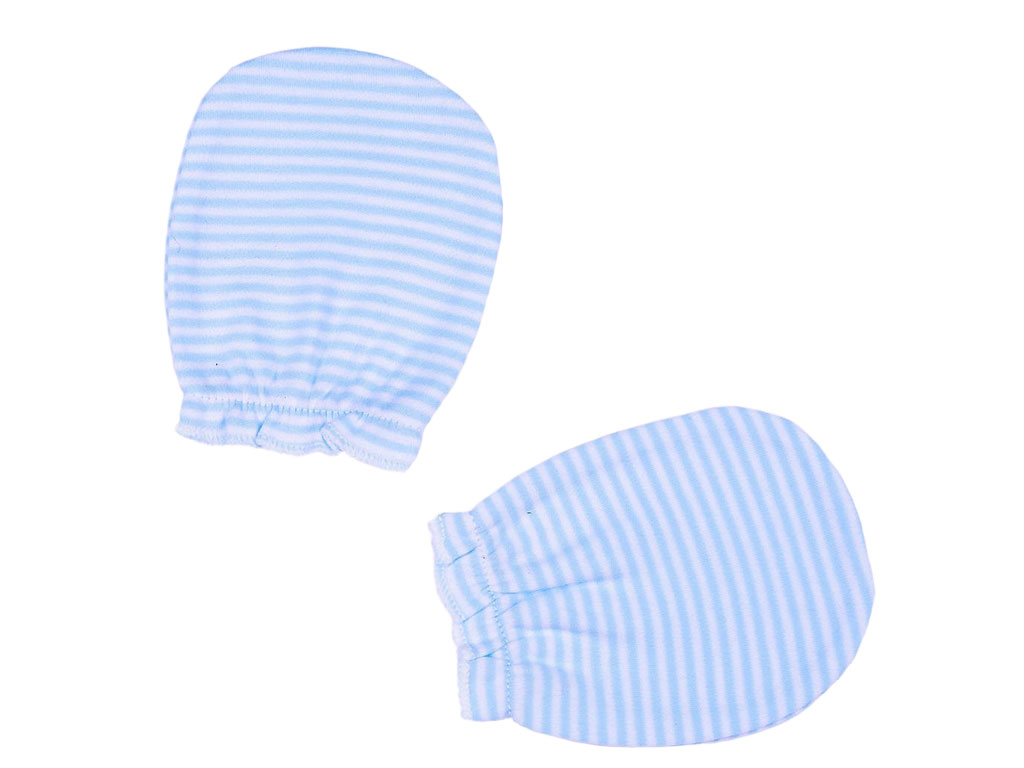 دستکش نوزادی آبی رنگ طرح cloudy پاریز Pariz